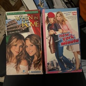 When in Rome & New York minute VHS bundle